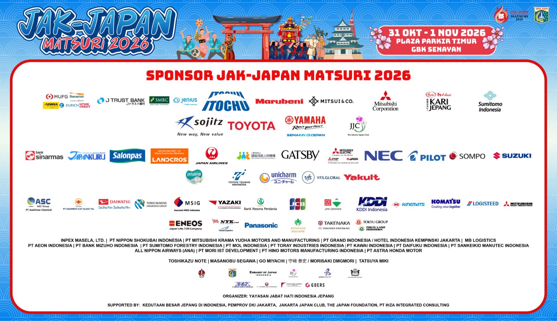 Sponsor Jak-Japan Matsuri 2026